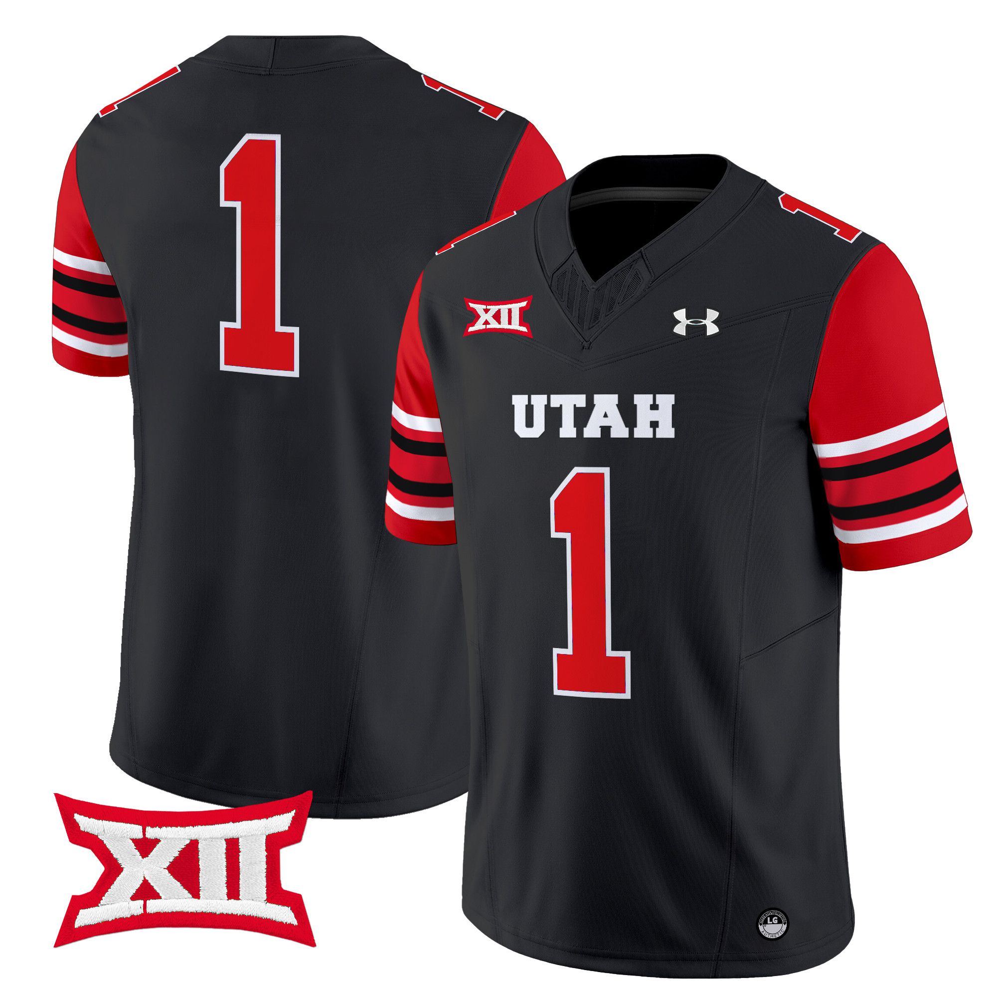 Men Utah Utes #1 No Name Black 2024 Vapor Limited NCAA Jersey